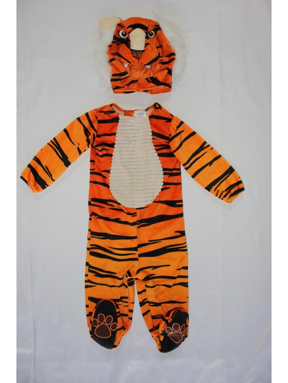 Spirit Halloween Baby Tiger Costume 2pc Jumpsuit Set | Infant Size 12-18 Months